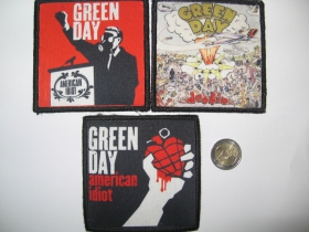 Green Day ofsetová nášivka po krajoch obšívaná  cca. 9x9cm  cena za 1ks!!